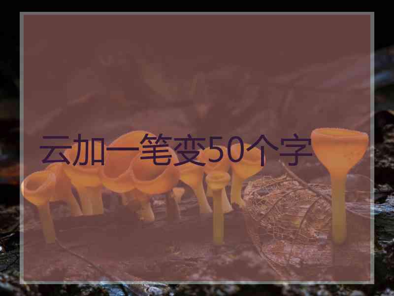 云加一笔变50个字
