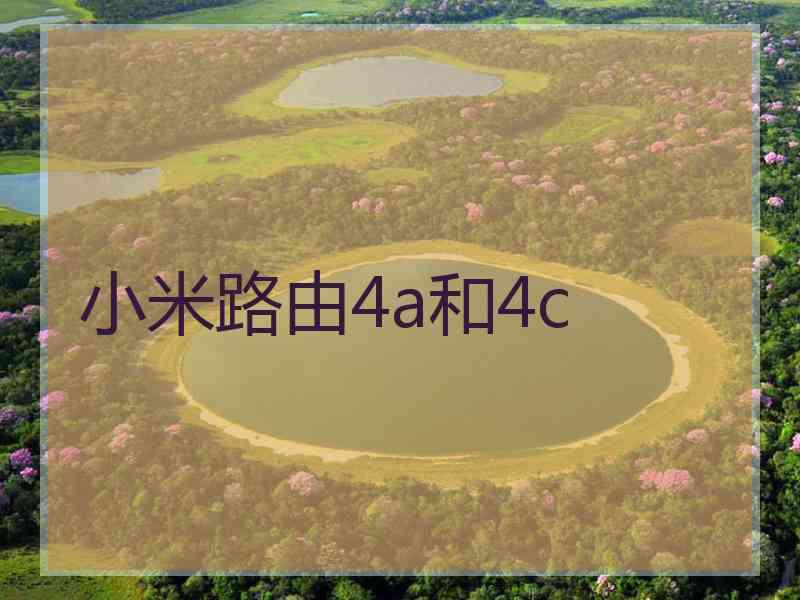 小米路由4a和4c