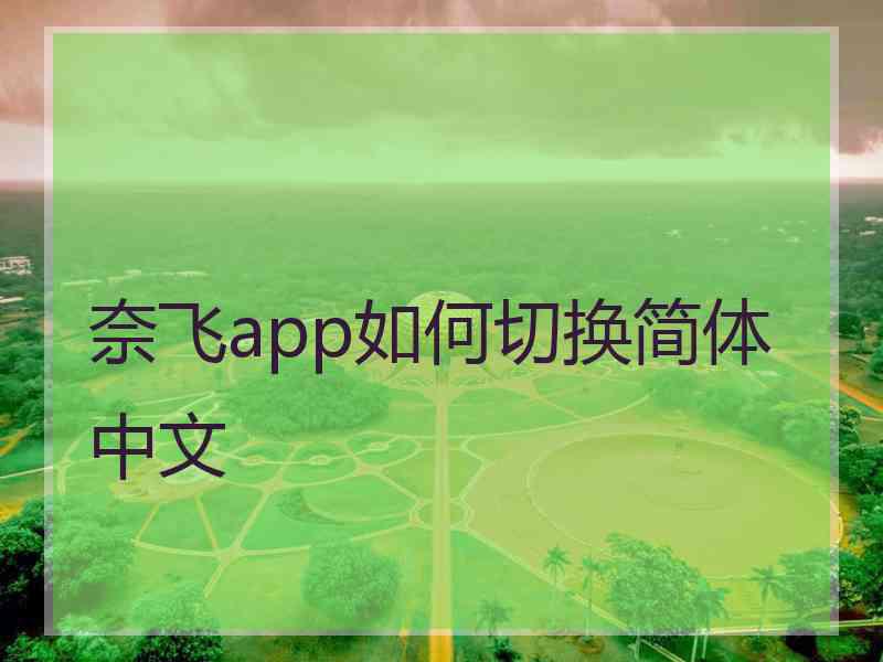 奈飞app如何切换简体中文