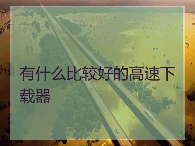 有什么比较好的高速下载器