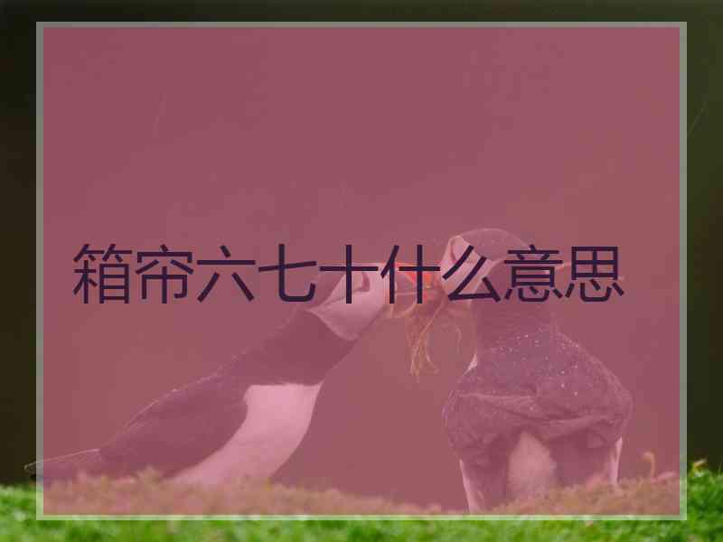 箱帘六七十什么意思