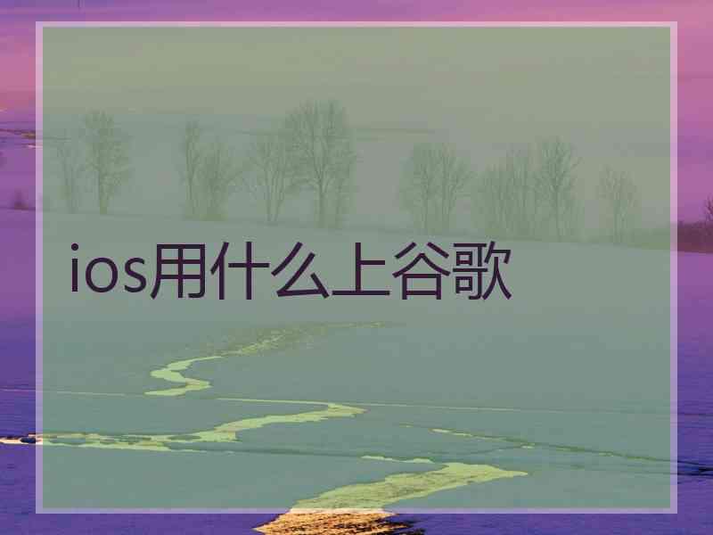 ios用什么上谷歌