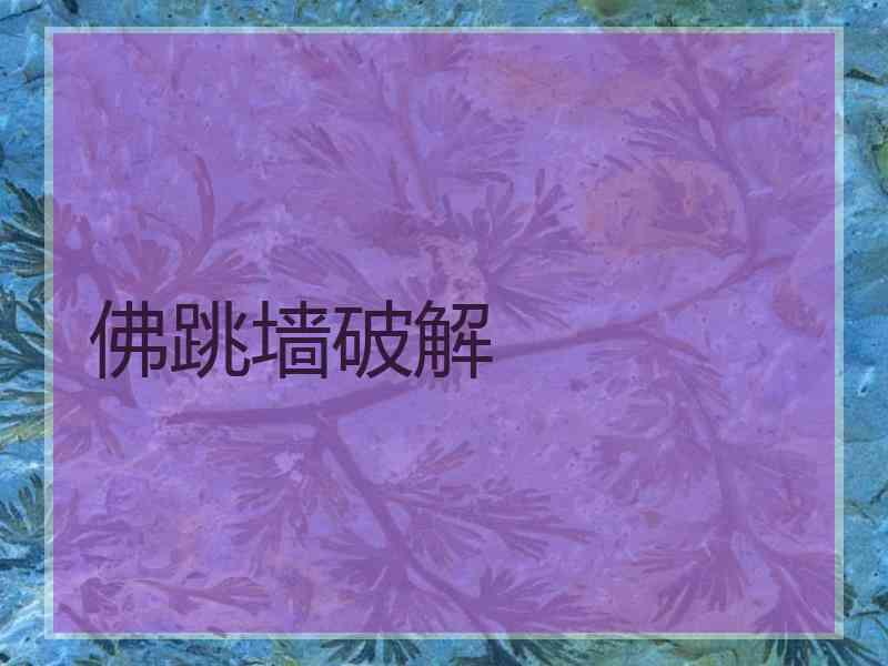 佛跳墙破解