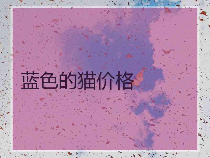 蓝色的猫价格