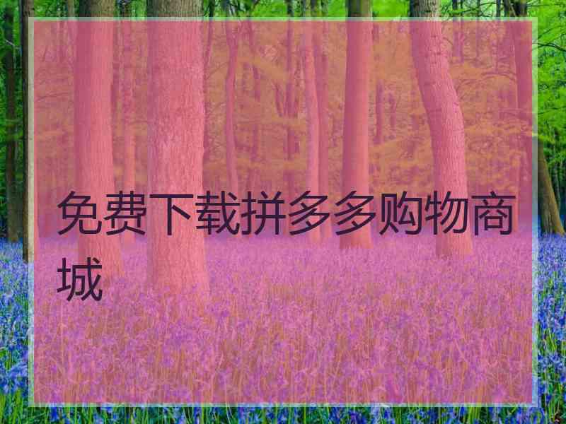免费下载拼多多购物商城