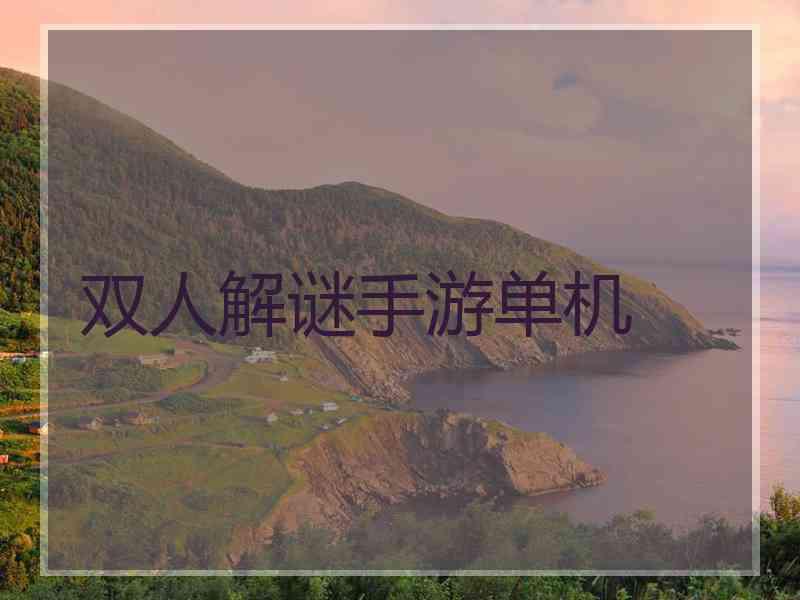 双人解谜手游单机