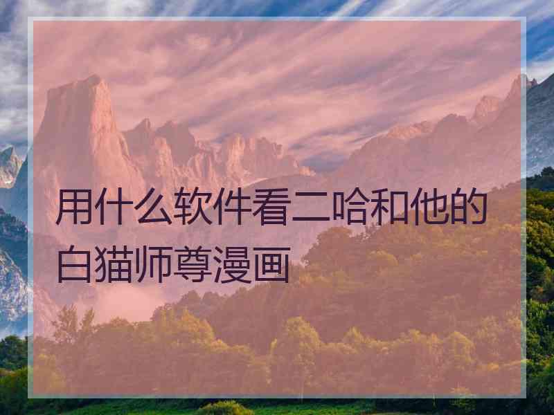 用什么软件看二哈和他的白猫师尊漫画