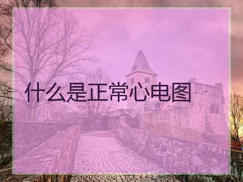 什么是正常心电图