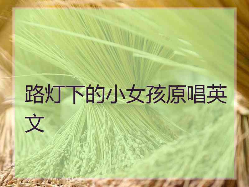 路灯下的小女孩原唱英文