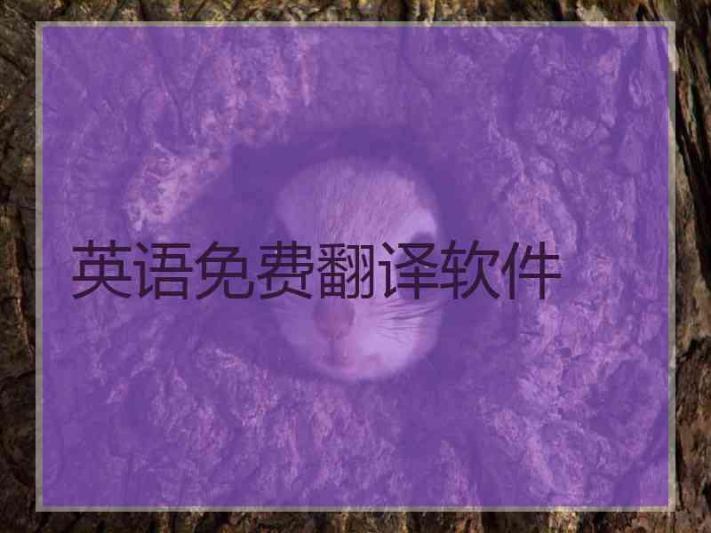 英语免费翻译软件