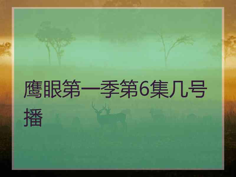 鹰眼第一季第6集几号播