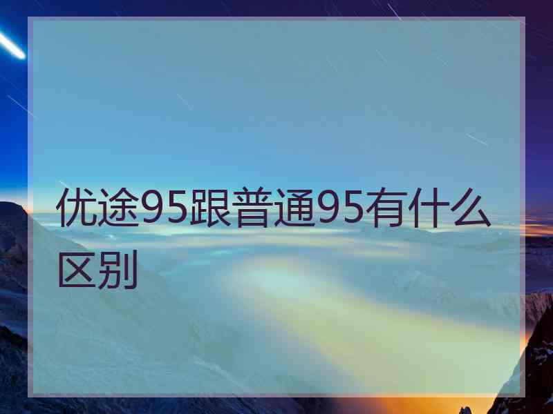 优途95跟普通95有什么区别
